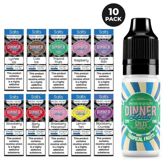 Dinner Lady Nic Salt E-liquids - Pack Of 10