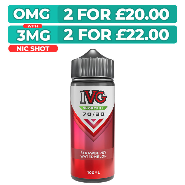 Strawberry Watermelon 100ml Shortfill E-Liquid By IVG