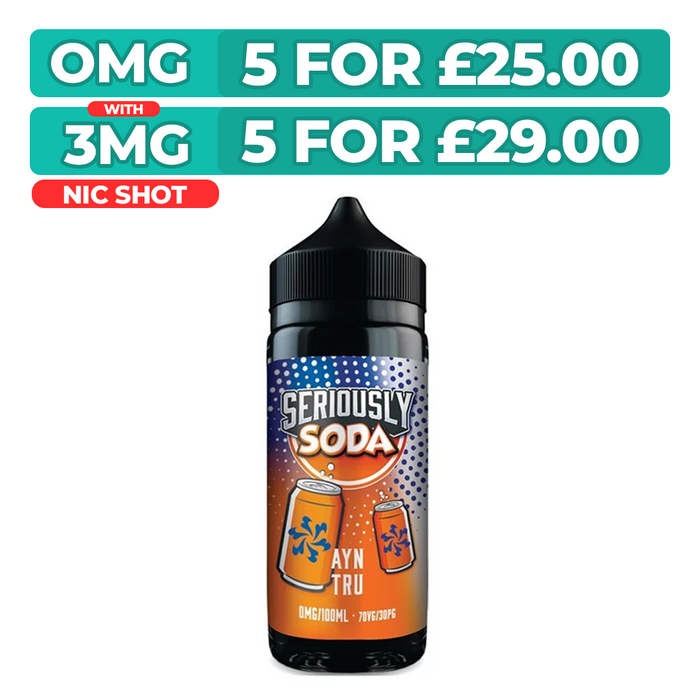 Ayn Tru 100ml Shortfill E-Liquid by Seriously Soda