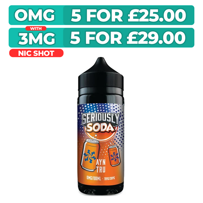 Ayn Tru 100ml Shortfill E-Liquid by Seriously Soda