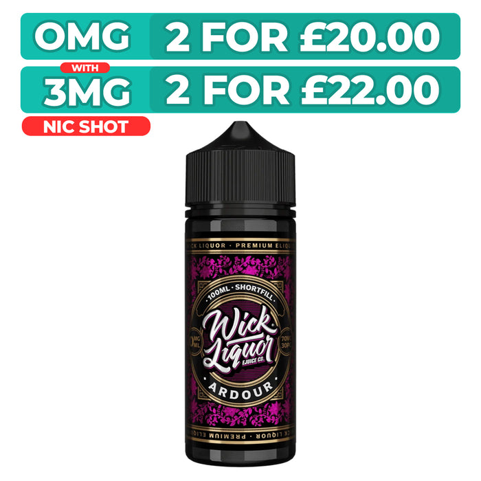 Ardour 100ml Shortfill E-Liquid By Wick Liquor