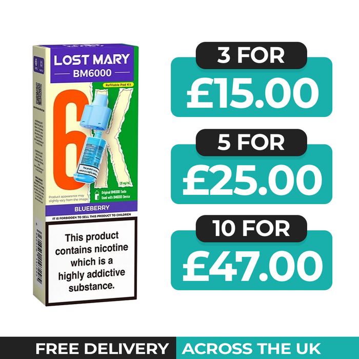 Lost Mary BM6000 Blueberry Prefilled Refill Pods