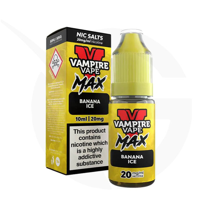 Banana Ice Nic Salt E-Liquid by Vampire Vape Max