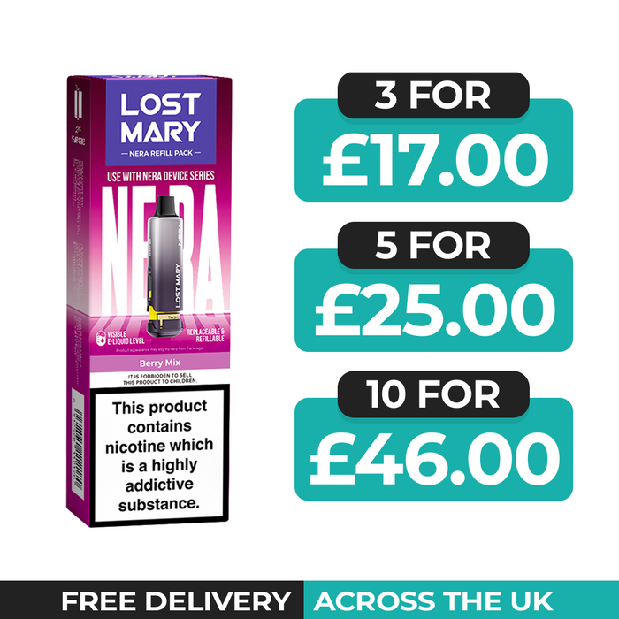 Berry Mix Prefilled Pods by Lost Mary Nera15k + Refill Container