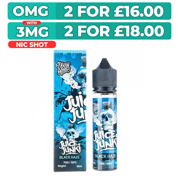 Black Haze 50ml Shortfill E-Liquid by Juice Junki