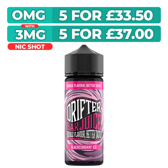 Drifter Bar Juice Blackcurrant Ice 100ml Shortfill E-Liquid