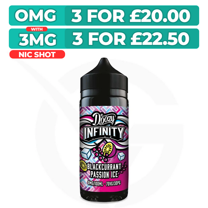 Blackcurrant Passion Ice 100ml Shortfill E-Liquids Doozy Infinity
