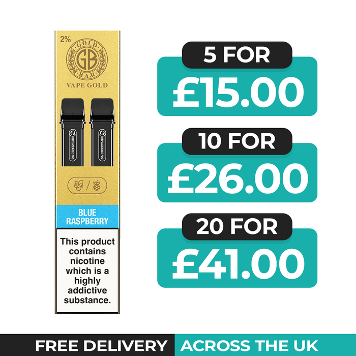 Blue Raspberry Prefilled Pods By Gold Bar Reload