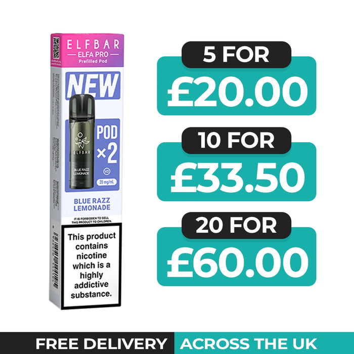 Blue Razz Lemonade Elfa Pro Prefilled Pods by Elf Bar