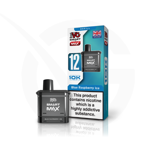 Blue Raspberry Ice Prefilled Pods By IVG Smart Max + Refill Containers