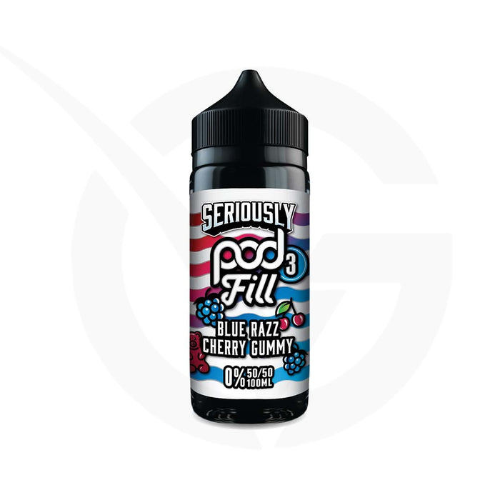 Blue Razz Cherry Gummy 100ml Shortfill E-liquid by Seriously Pod Fill 3