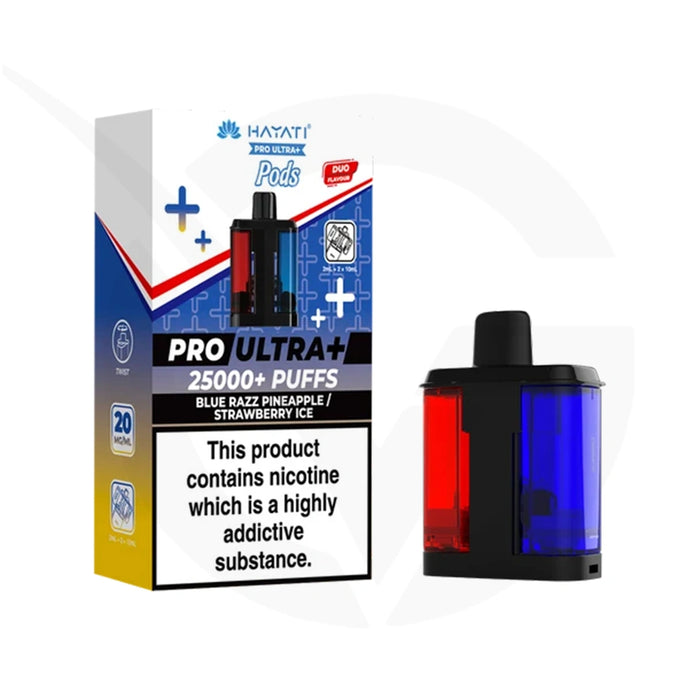 Blue Razz Pineapple & Strawberry Ice Hayati Pro Ultra Plus 25000 Refill Pods