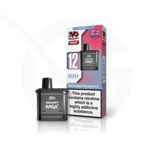 Blue Sour Raspberry Prefilled Pods By IVG Smart Max + Refill Containers