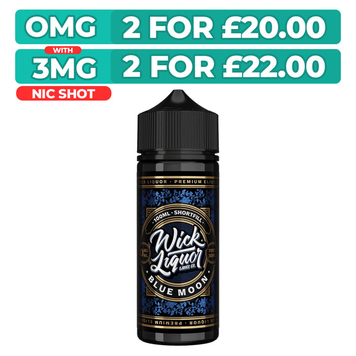 Blue Moon 100ml Shortfill E-Liquid By Wick Liquor