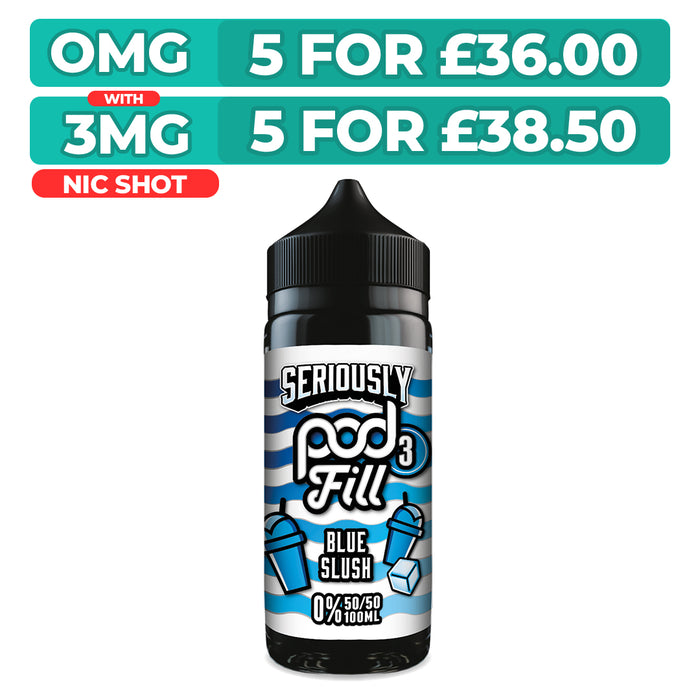 Doozy Seriously Pod Fill 3 Blue Slush 100ml Shortfill E-Liquid