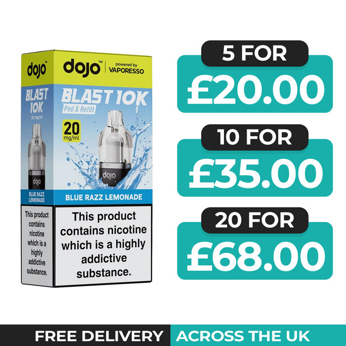 Vaporesso Dojo Blast 10k Blue Razz Lemonade Refill Pods