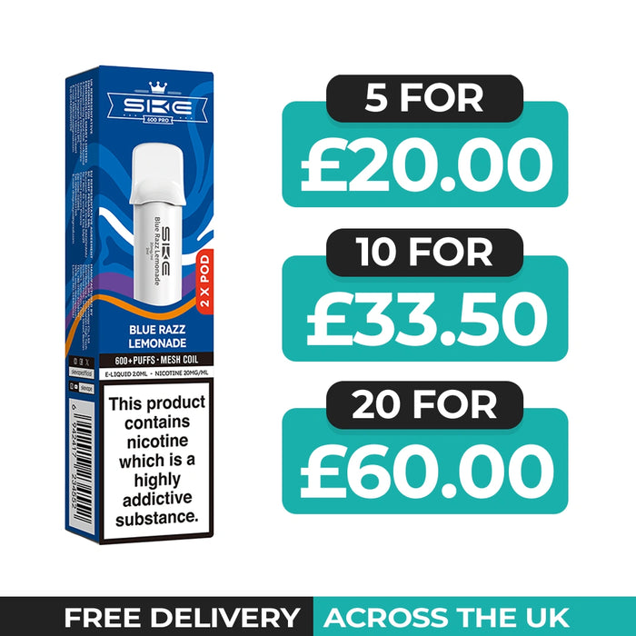 SKE 600 Pro Blue Razz Lemonade Replaceable Prefilled Pods