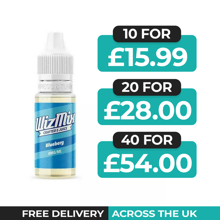 Wizmix Blueberg 10ml E-Liquid - Pack of 10, 20 & 40