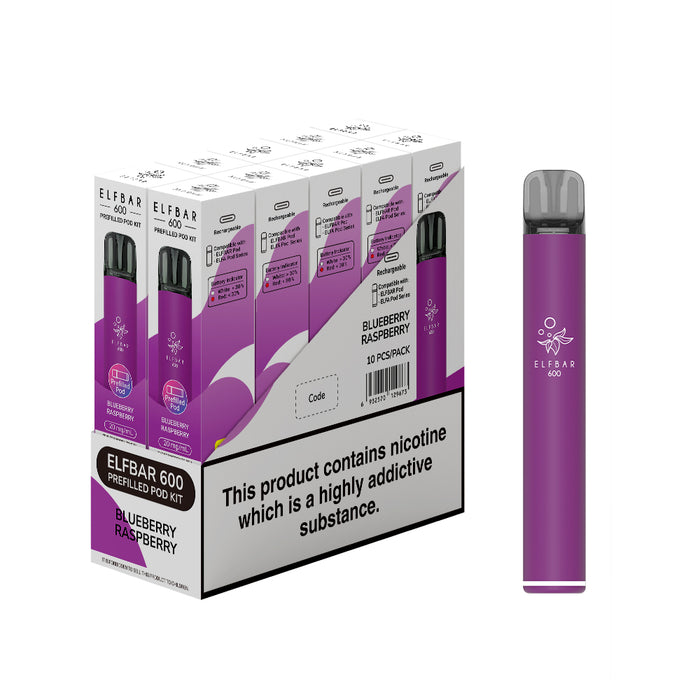 Elf Bar 600 Prefilled Pod Kit - Box of 10