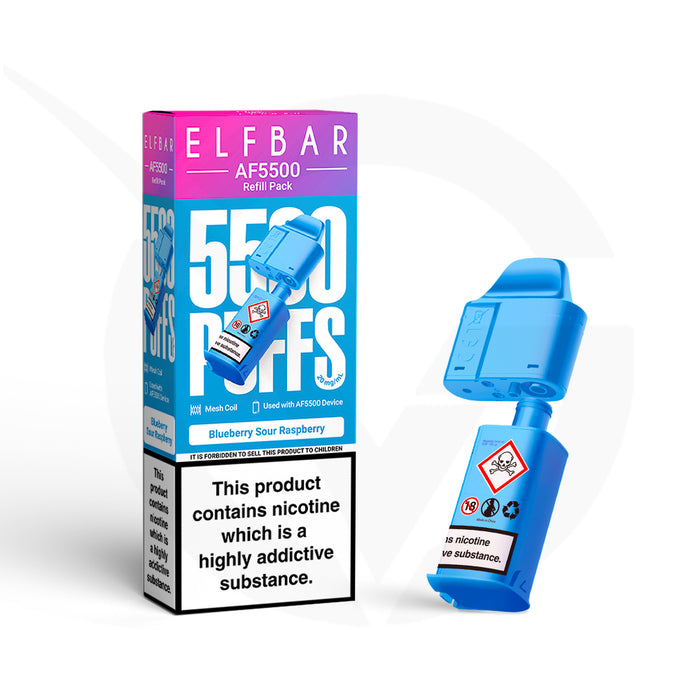 Blueberry Sour Raspberry Elf Bar AF5500 Refill Pods