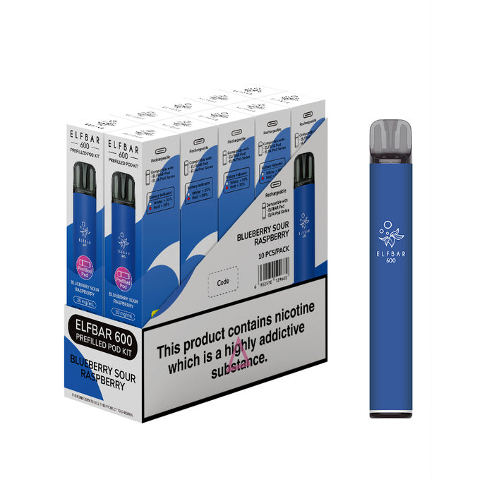 Elf Bar 600 Prefilled Pod Kit - Box of 10