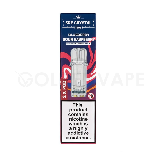 Blueberry Sour Rasberry Crystal Plus Prefilled Pods by SKE - (2 x 2ml)-20mg