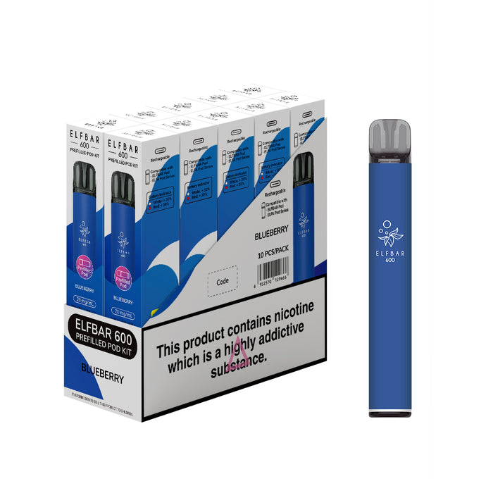 Elf Bar 600 Prefilled Pod Kit - Box of 10