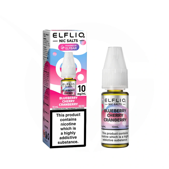 Blueberry Cherry Cranberry 10ml Elfliq Nic Salt E-Liquid By Elf Bar