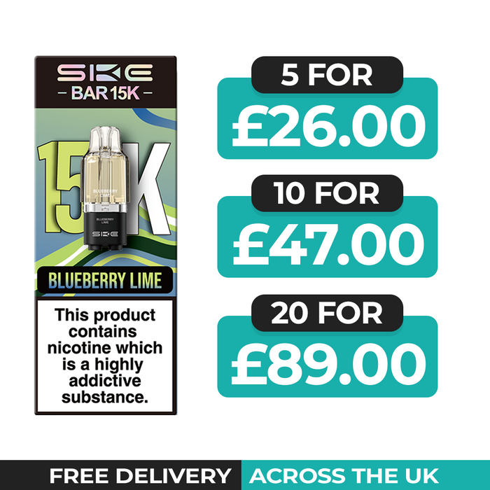 SKE Bar 15K Blueberry Lime Refill Pods