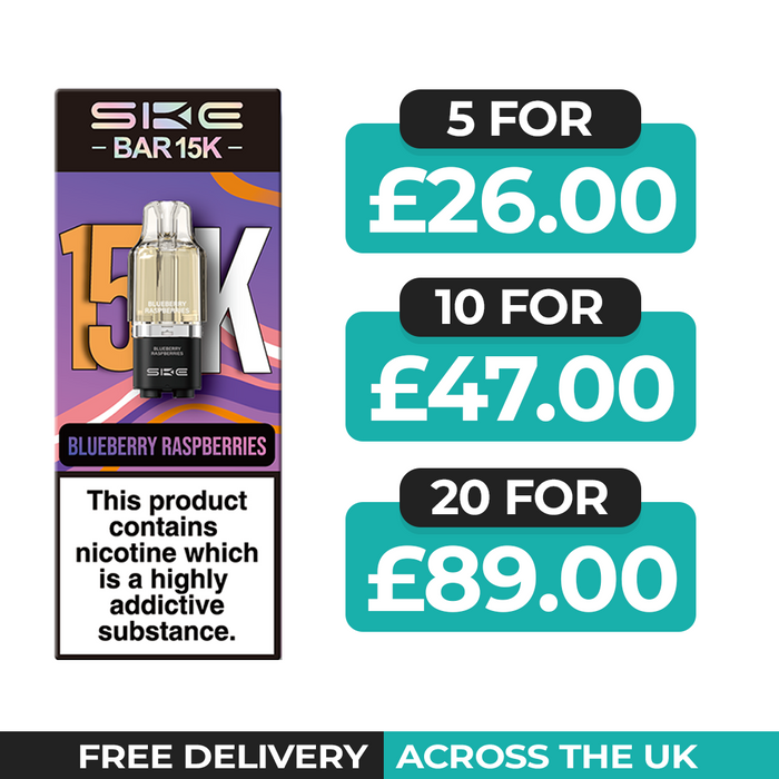 SKE Bar 15K Blueberry Raspberries Refill Pods