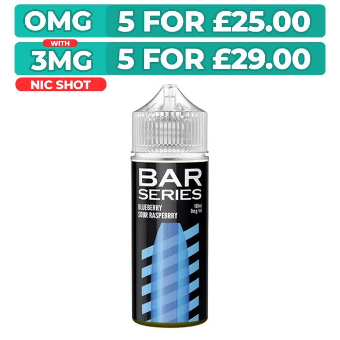 Blueberry Sour Rasberry 100ml Shortfill E-liquid by Bar Series