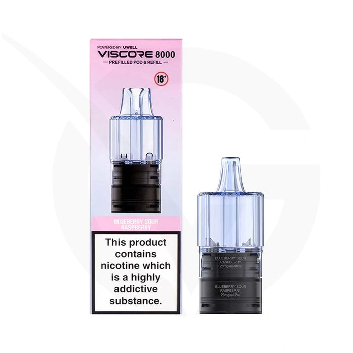 Blueberry Sour Raspberry Uwell Viscore 8000 Refill Pods