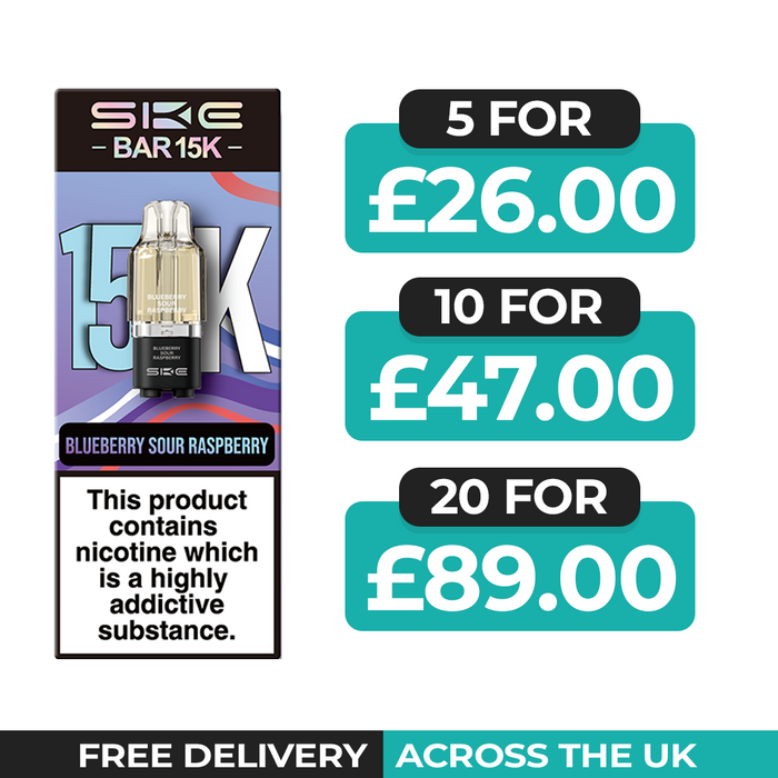 SKE Bar 15K Blueberry Sour Raspberry Refill Pods