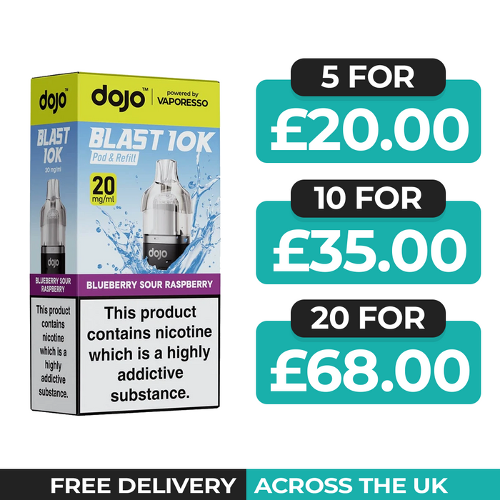 Vaporesso Dojo Blast 10k Blueberry Sour Raspberry Refill Pods