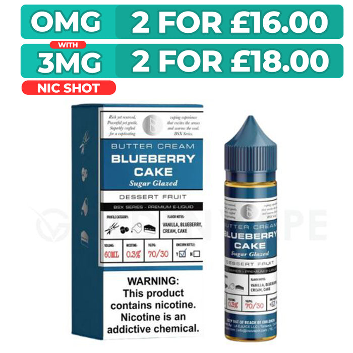 Blueberry Cake 50ml Shortfill E-Liquid By Glas