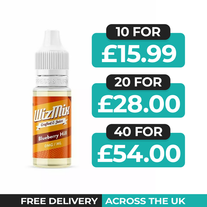 Wizmix Blueberry Hill 10ml E-Liquid - Pack of 10, 20 & 40
