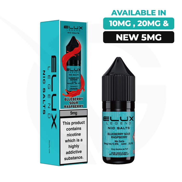 Blueberry Sour Raspberry 10ml Nic Salt E-liquid by Elux Legend