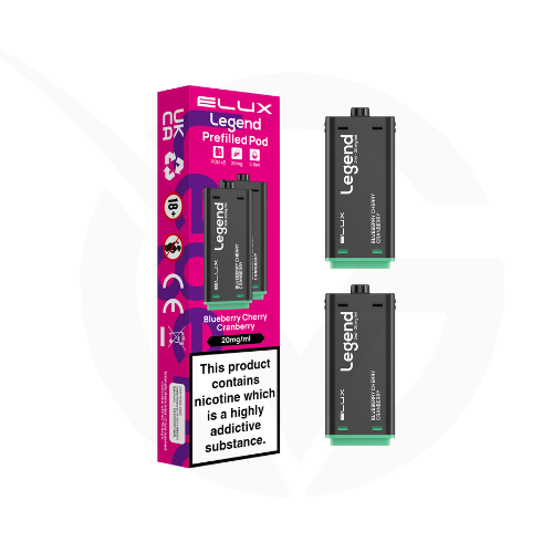 Blueberry Cherry Cranberry Elux Legend 1500 2in1 Prefilled Pods