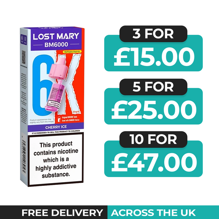 Lost Mary BM6000 Cherry Ice Prefilled Refill Pods