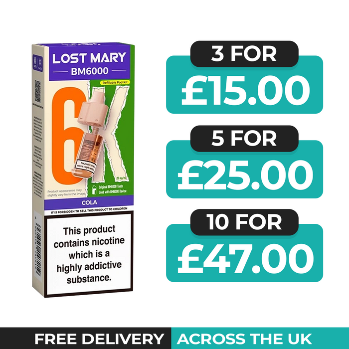 Lost Mary BM6000 Cola Prefilled Refill Pods