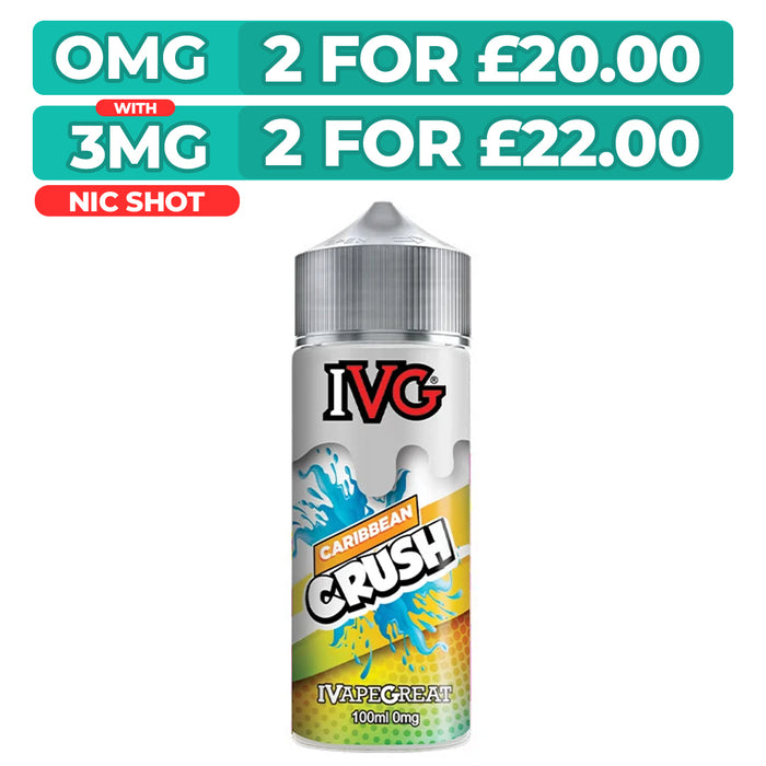 Carribean Crush 100ml Shortfill E-Liquid By IVG