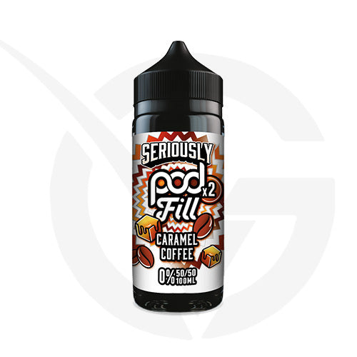 Caramel Coffee 100ml Shortfill E-liquid by Seriously Pod Fill X2