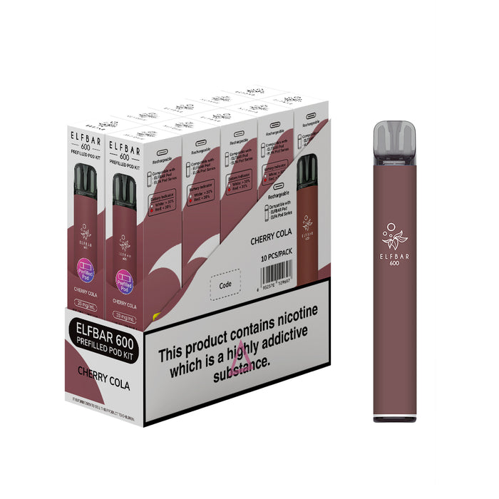Elf Bar 600 Prefilled Pod Kit - Box of 10