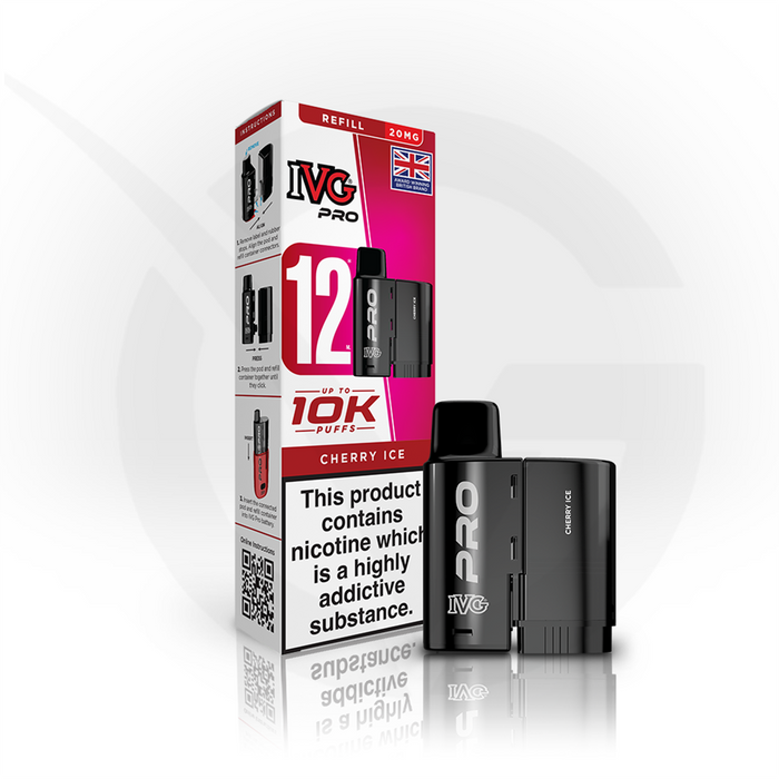 Cherry Ice Prefilled Pods By IVG Pro + Refill Containers