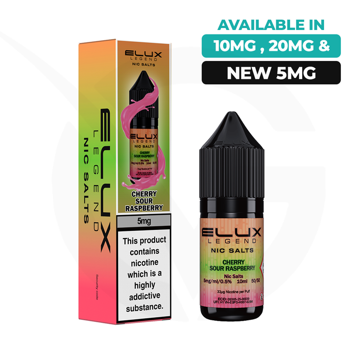 Cherry Sour Raspberry 10ml Nic Salt E-liquid By Elux Legend