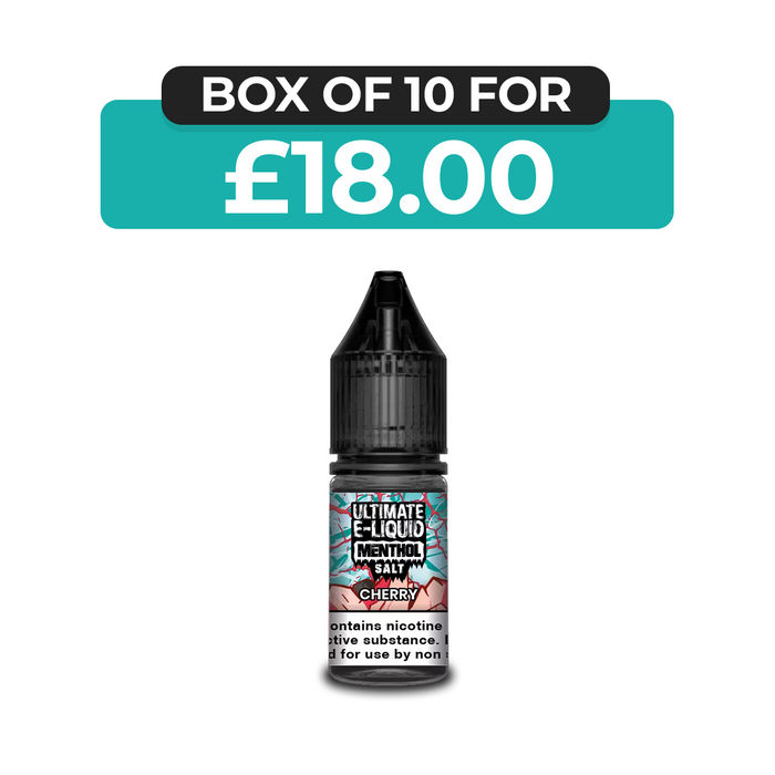 Cherry 10ml Menthol Nic Salt E-Liquid by  Ultimate Juice