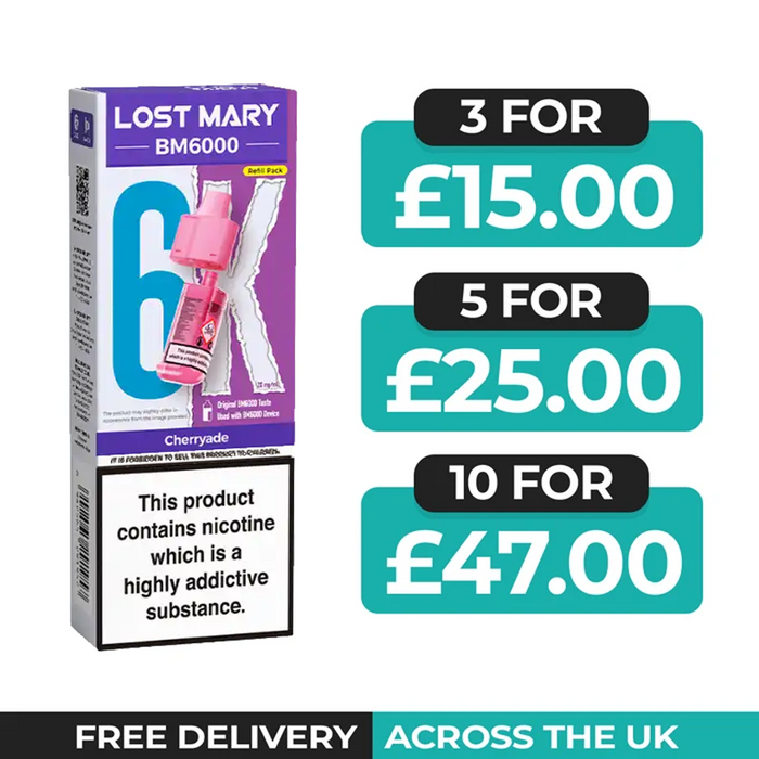 Lost Mary BM6000 Cherryade Prefilled Refill Pods