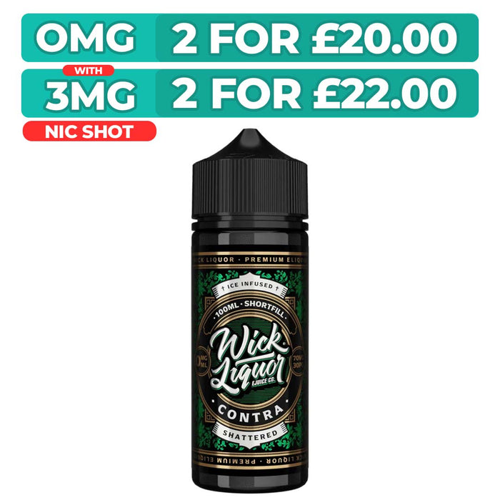 Contra Shattered 100ml Shortfill E-Liquid By Wick Liquor