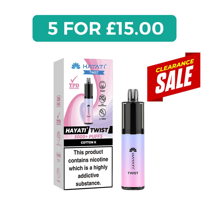 Hayati Twist 5000 5K Puffs Reuseable Vape Kit