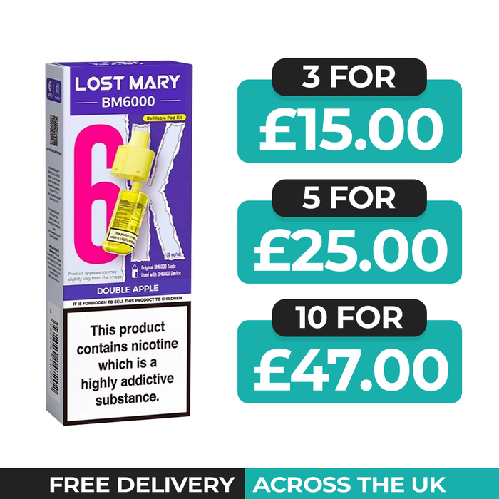 Lost Mary BM6000 Double Apple Prefilled Refill Pods